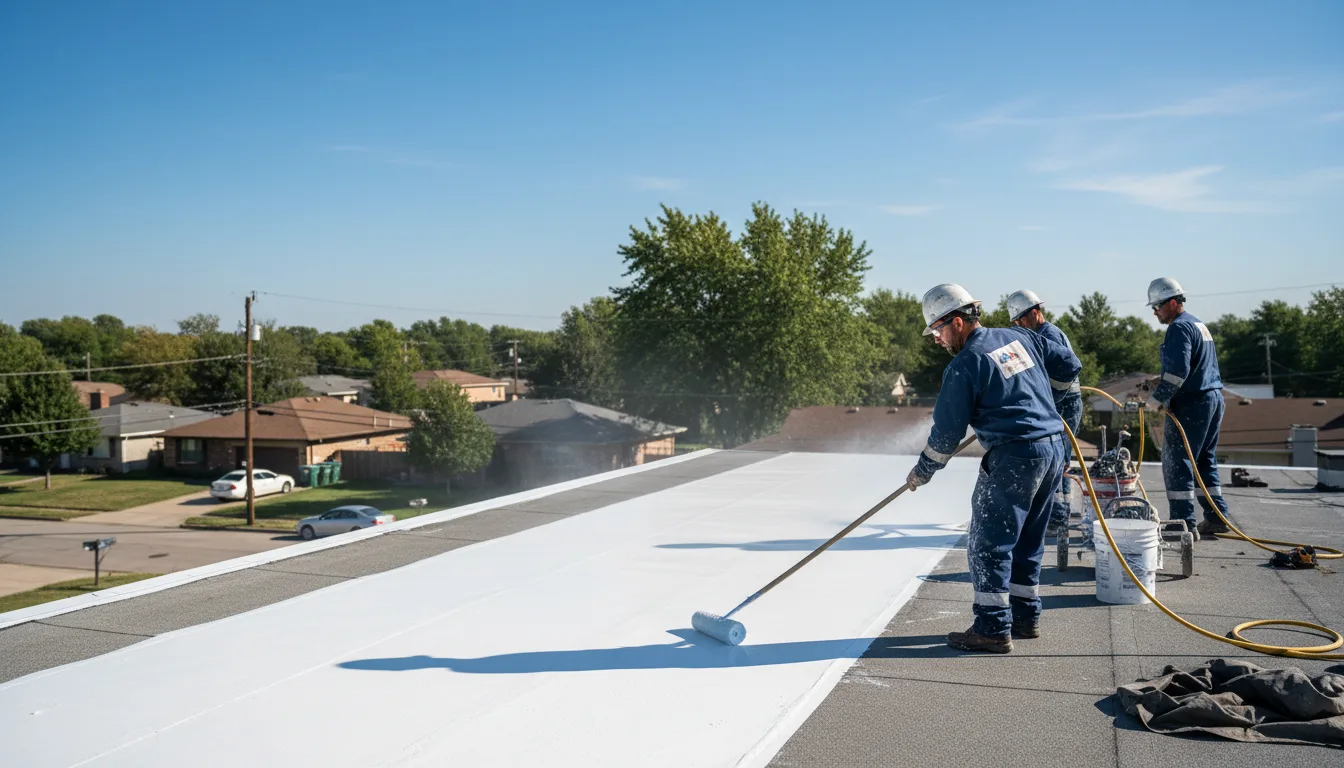 Commercial roof coating in South Dos Palos, CA near me